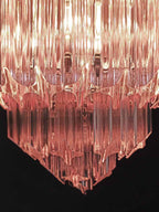 Murano Chandelier – 112 prisms – Pink - Cyran Lamps