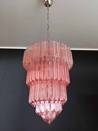 Murano Chandelier – 112 prisms – Pink - Cyran Lamps