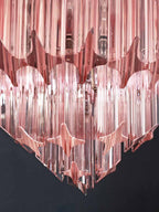 Murano Chandelier – 112 prisms – Pink - Cyran Lamps