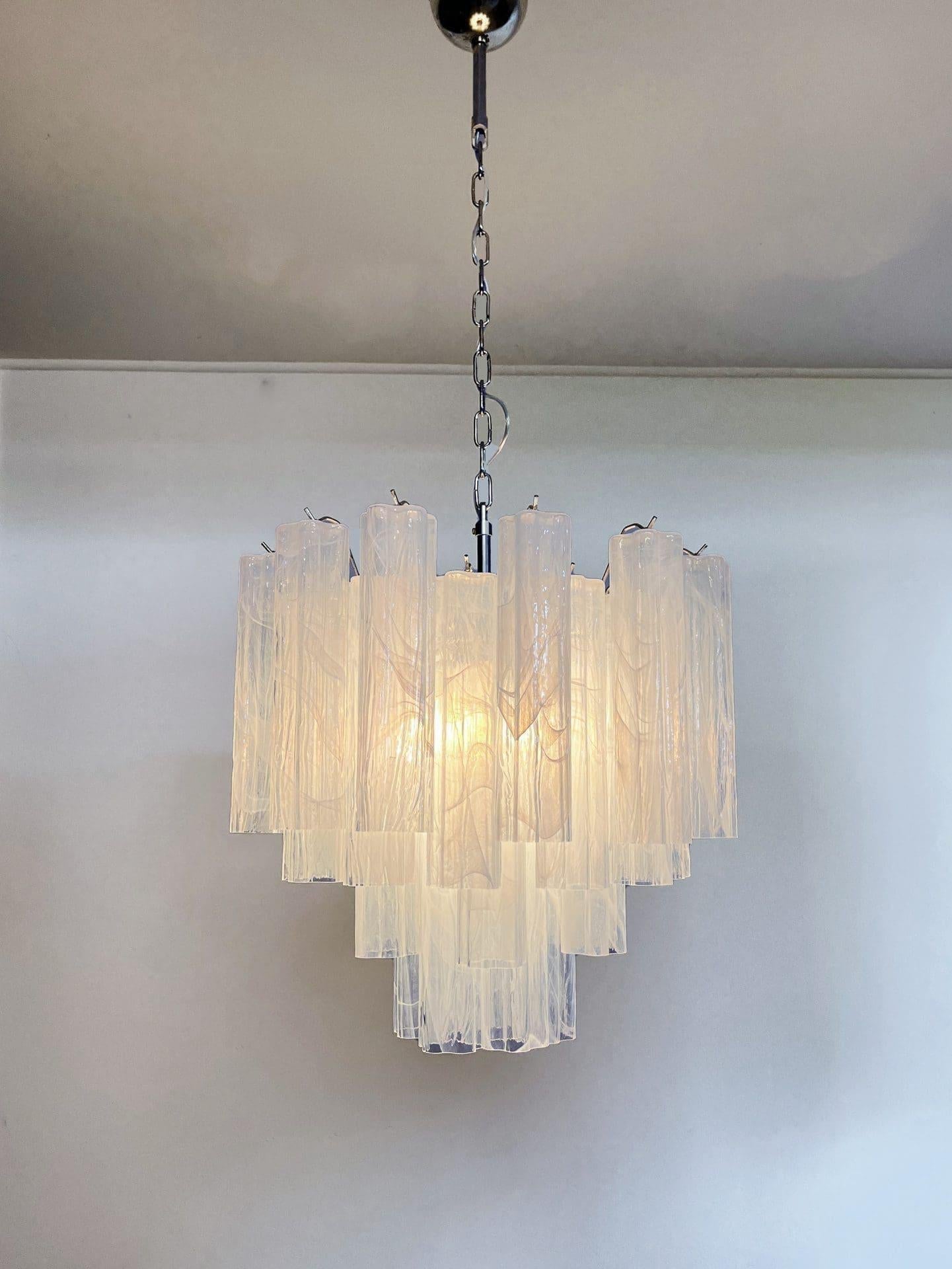 Murano Chandelier – 36 tubes – Alabaster white - Cyran Lamps