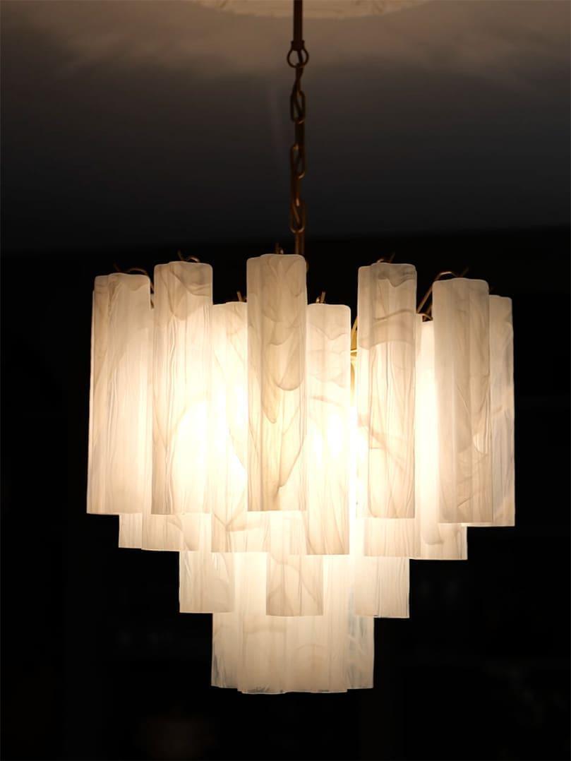 Murano Chandelier – 36 tubes – Alabaster white - Cyran Lamps