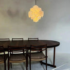 Murano Chandelier 36 White Disks - Cyran Lamps
