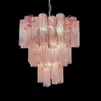 Murano Chandelier – 48 tubes – Alabaster Pink - Cyran Lamps