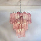 Murano Chandelier – 48 tubes – Alabaster Pink - Cyran Lamps