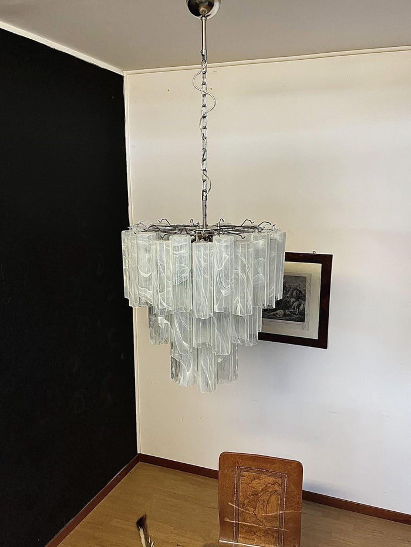 Murano Chandelier – 48 tubes – Alabaster White - Cyran Lamps