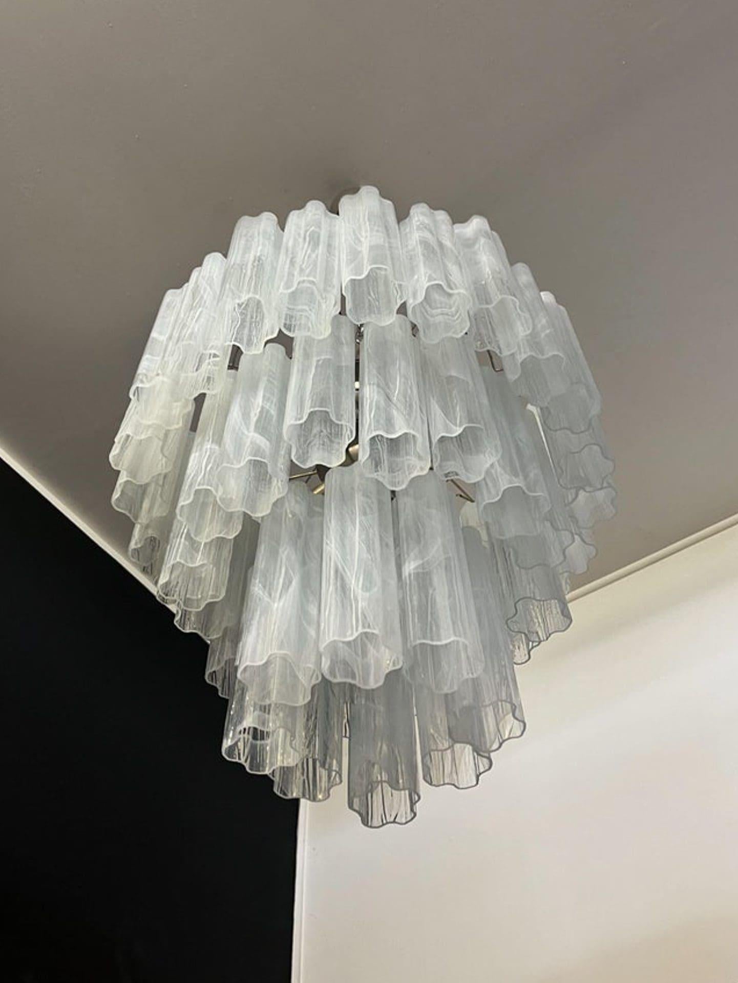 Murano Chandelier – 48 tubes – Alabaster White - Cyran Lamps