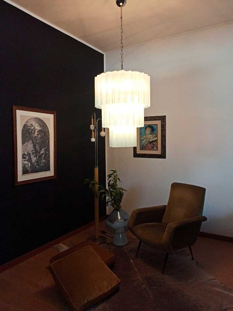 Murano Chandelier – 52 tubes – Opal - Cyran Lamps