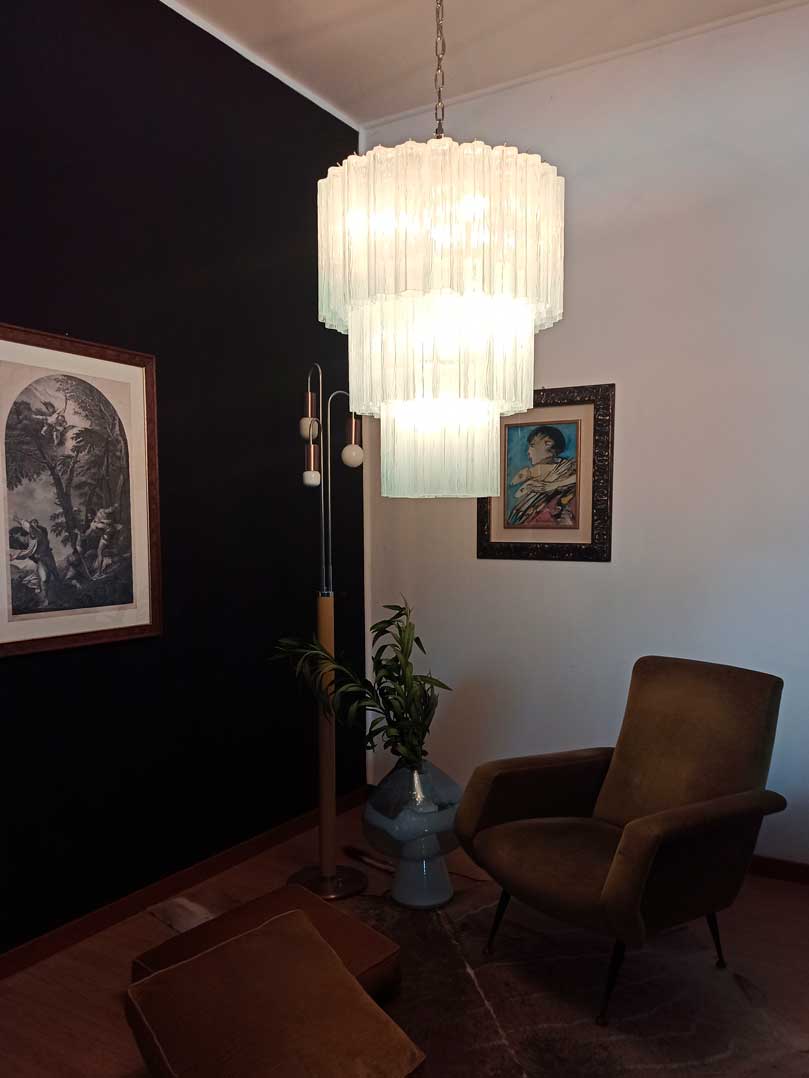 Murano Chandelier – 52 tubes – Opal - Cyran Lamps