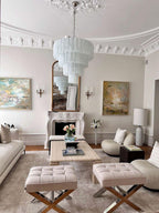 Murano Chandelier – 78 tubes – Alabaster white - Cyran Lamps