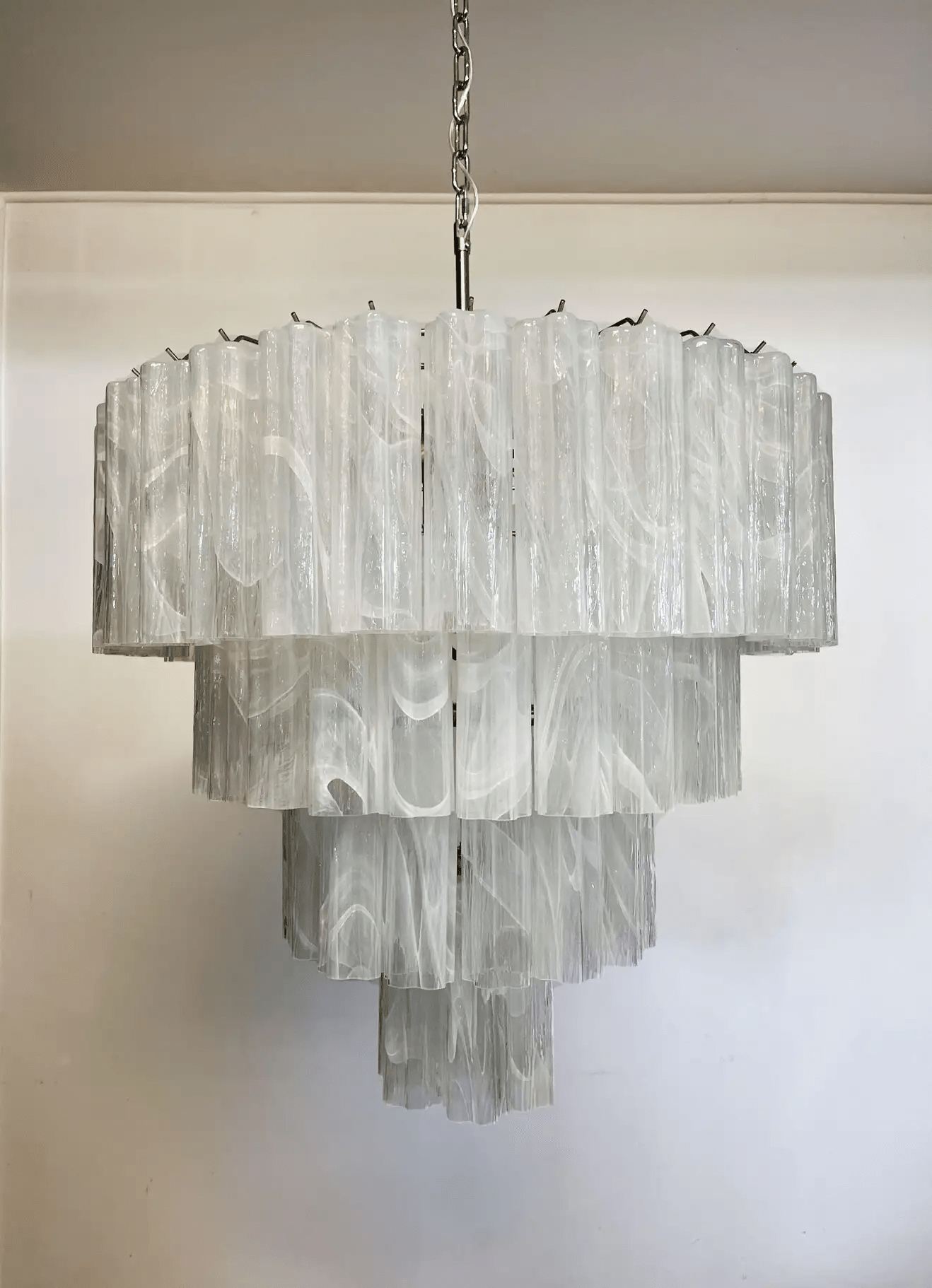 Murano Chandelier – 78 tubes – Alabaster white - Cyran Lamps