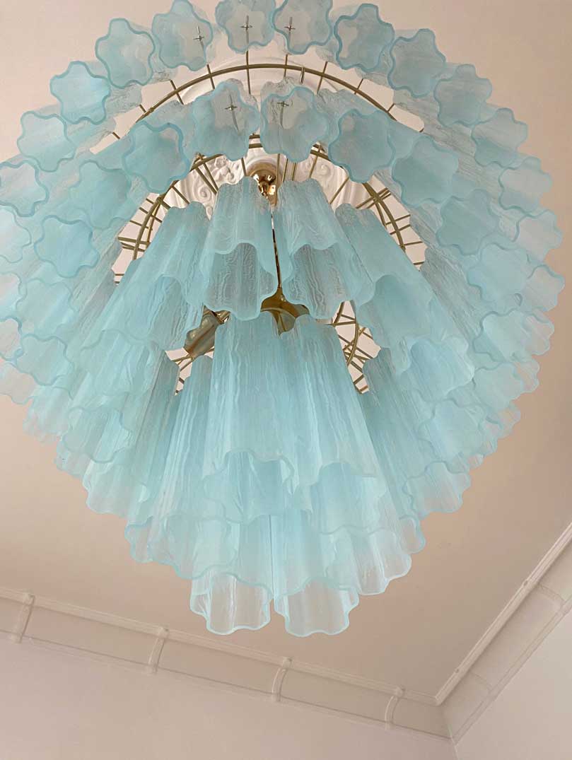 Murano Chandelier – 78 tubes – Opal - Cyran Lamps
