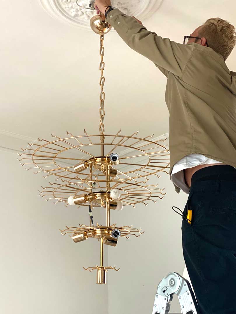 Murano Chandelier – 78 tubes – Opal - Cyran Lamps