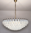Murano Chandelier – Poliedri – 185 glass – White Alabaster - Cyran Lamps
