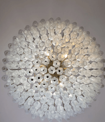 Murano Chandelier – Poliedri – 185 glass – White Alabaster - Cyran Lamps