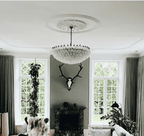 Murano Chandelier – Poliedri – 185 glass – White Alabaster - Cyran Lamps