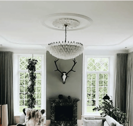 Murano Chandelier – Poliedri – 185 glass – White Alabaster - Cyran Lamps