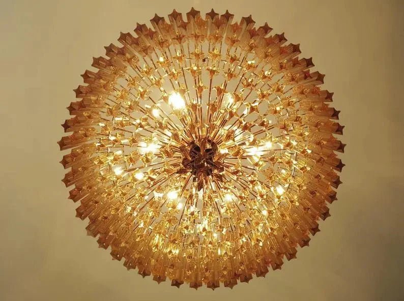 Murano Glass Chandelier – Amber - Cyran Lamps