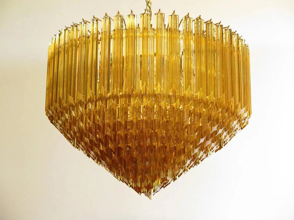 Murano Glass Chandelier – Amber - Cyran Lamps
