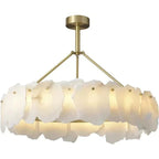 Nasile Alabaster Round Chandelier - Cyran Lamps