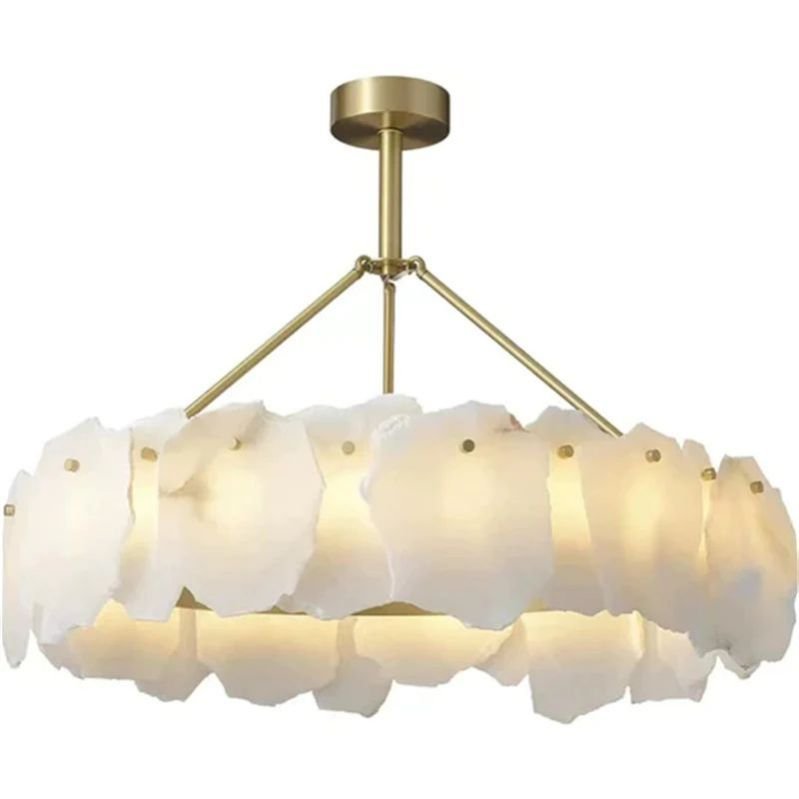 Nasile Alabaster Round Chandelier - Cyran Lamps