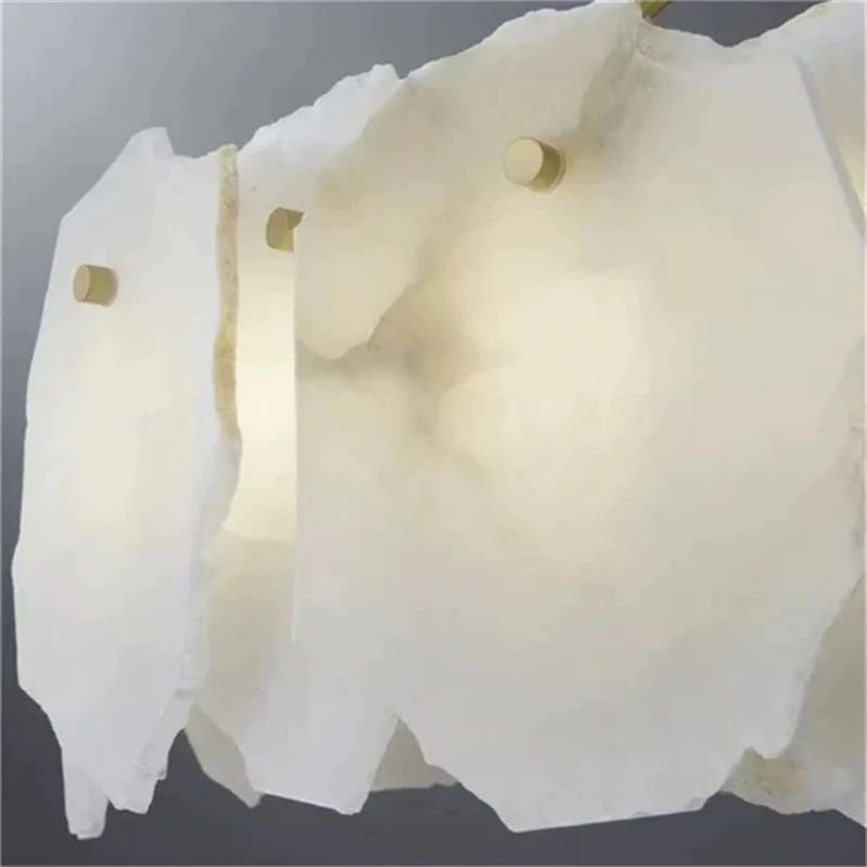 Nasile Alabaster Round Chandelier - Cyran Lamps