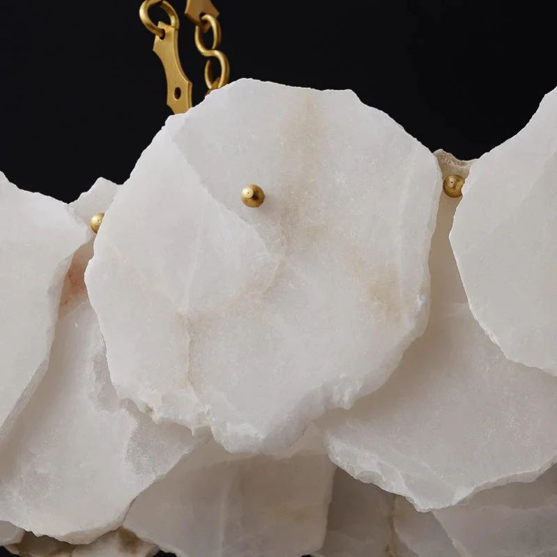 Nasile Linear Alabaster Chandelier (Chain) - Cyran Lamps
