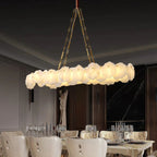 Nasile Linear Alabaster Chandelier (Chain) - Cyran Lamps
