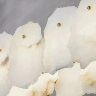 Nasile Linear Alabaster Chandelier (Rod) - Cyran Lamps