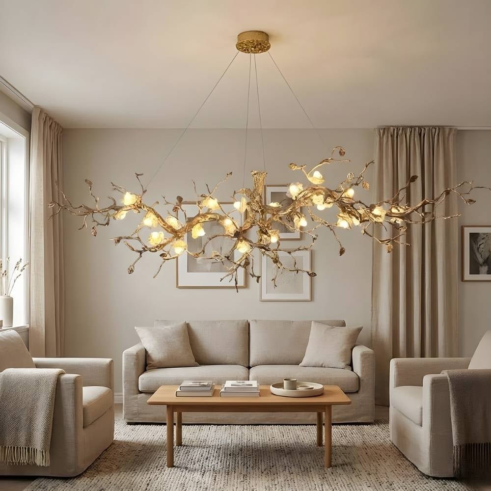 Noa Flower Branch Chandelier - L47.24” (120 cm)Warm White 3000KCyranlamps