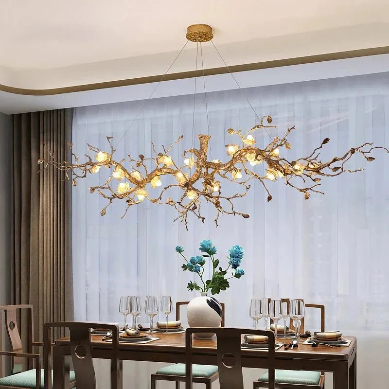 Noa Flower Branch Chandelier - L47.24” (120 cm)Warm White 3000KCyranlamps