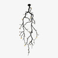Noir Twisted Branch & Porcelain Bloom Candelabrum Chandelier - Cyran Lamps