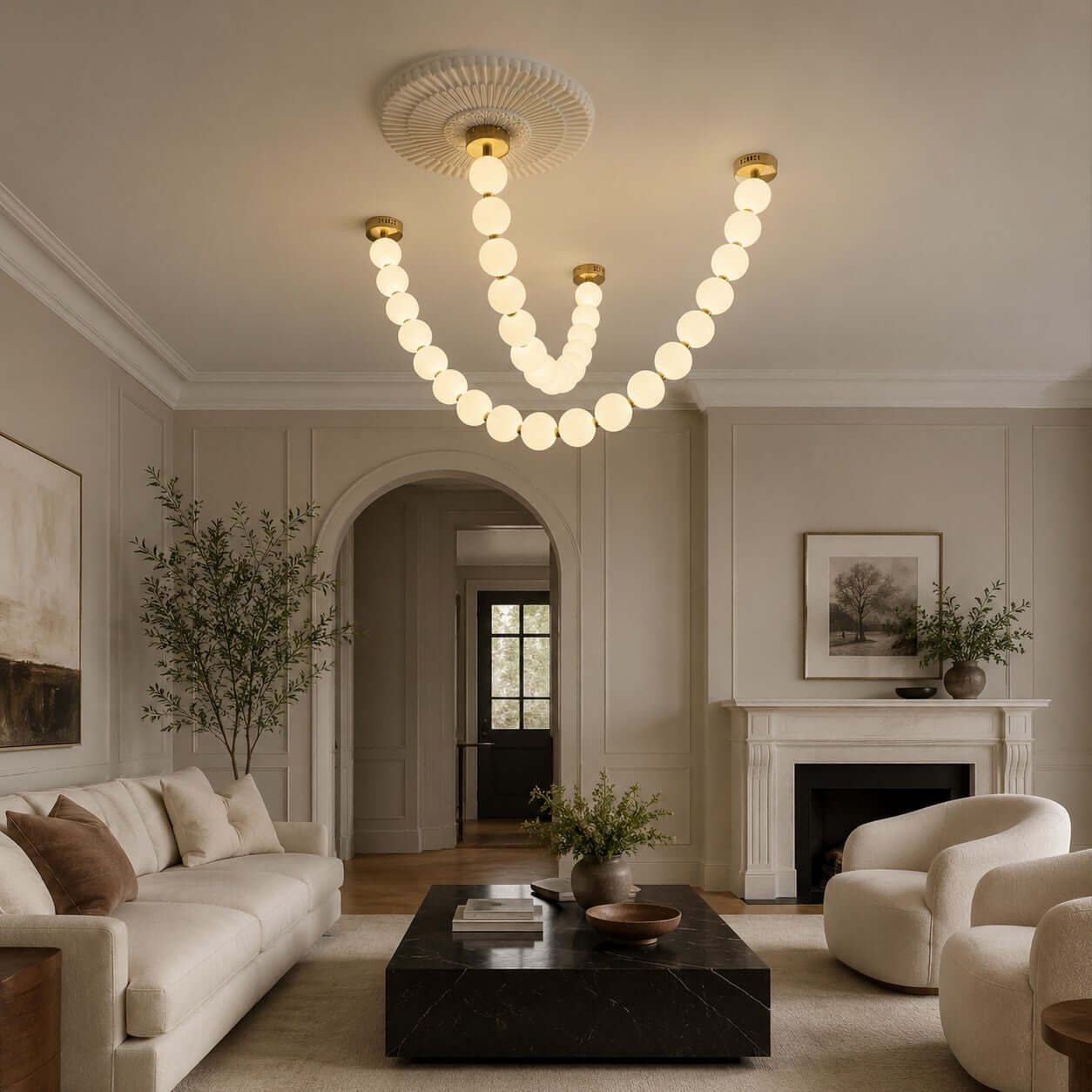 Perlina Necklace Combination Chandelier - Cyran Lamps