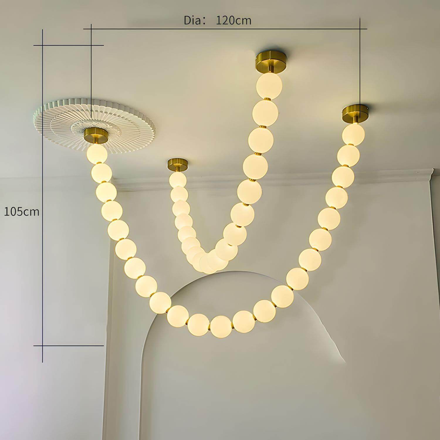 Perlina Necklace Combination Chandelier - Cyran Lamps