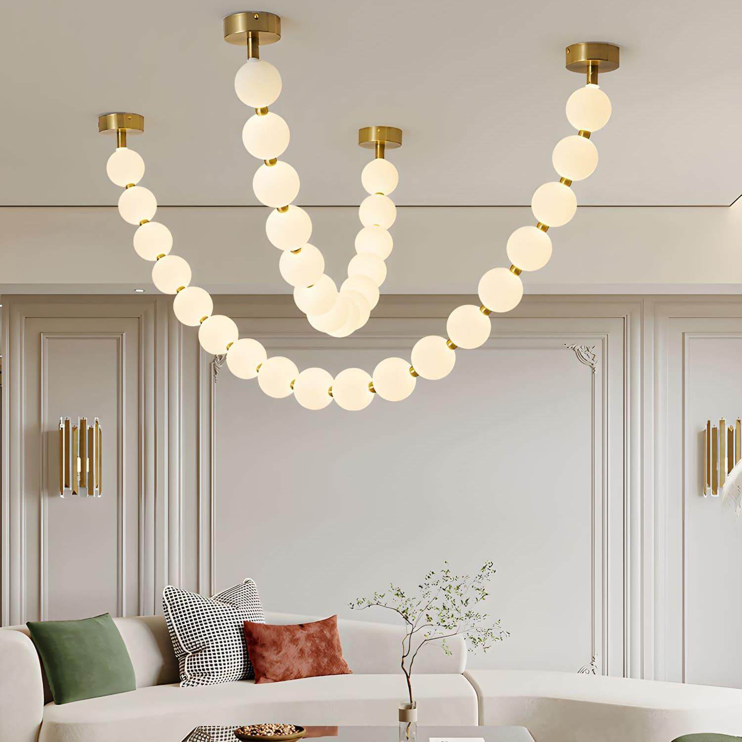 Perlina Necklace Combination Chandelier - Cyran Lamps