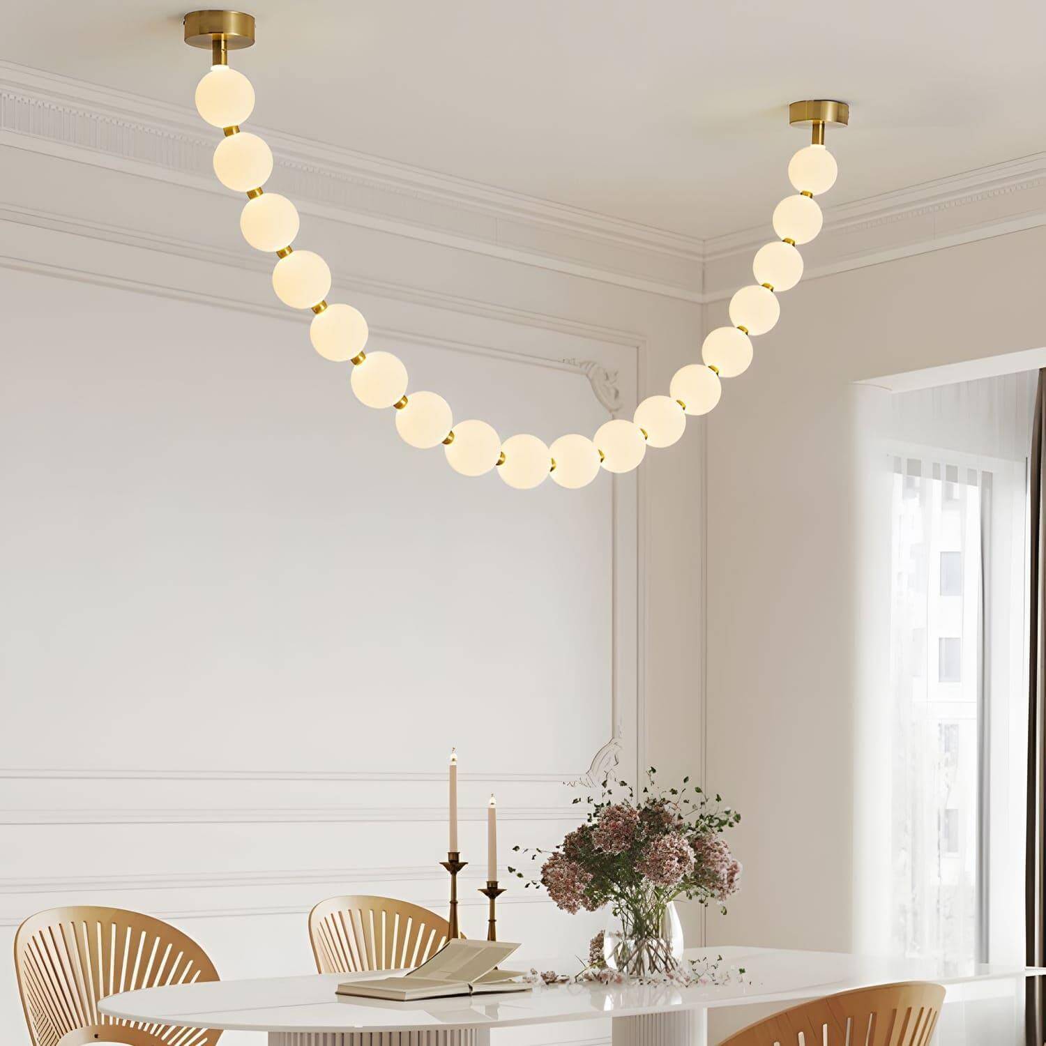 Perlina Necklace Combination Chandelier - Cyran Lamps