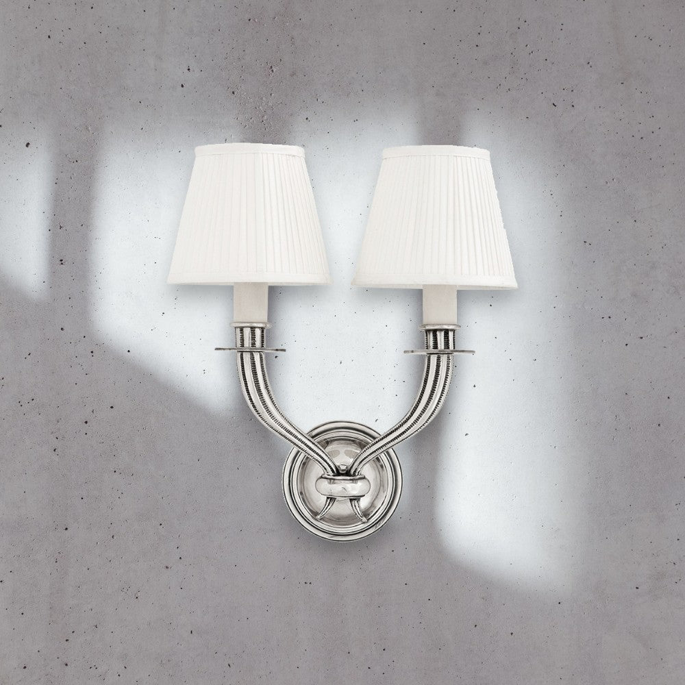 Polished Nickel 2 - Light Wall Sconce - Cyran Lamps