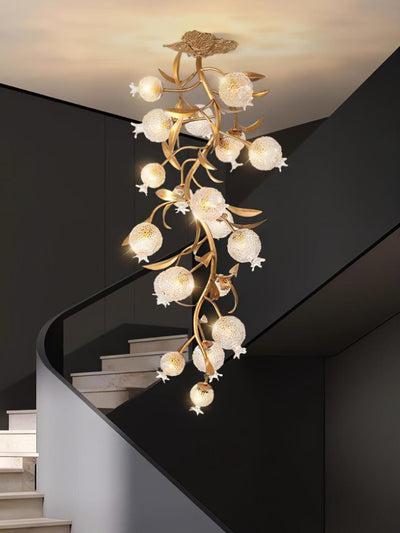 Pomegranate Brass Branch Chandelier - ∅ 19.7″ x H 51.2″ / Dia 50cm x H 130cmDark CopperCyranlamps