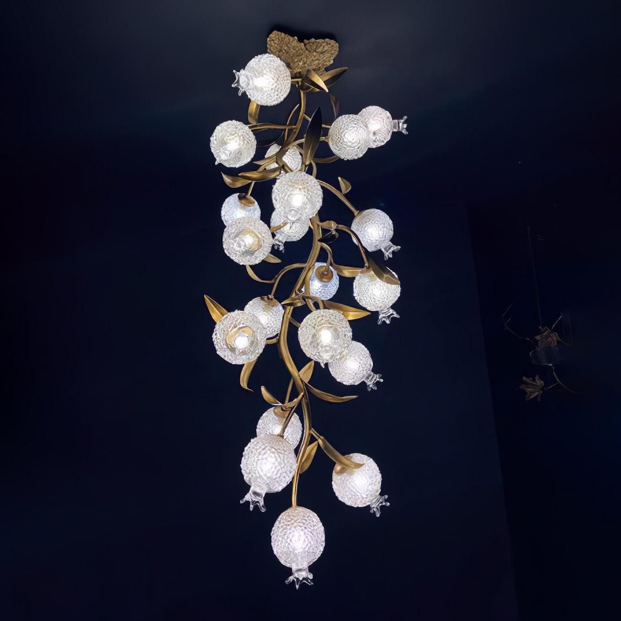 Pomegranate Brass Branch Chandelier - ∅ 19.7″ x H 51.2″ / Dia 50cm x H 130cmDark CopperCyranlamps