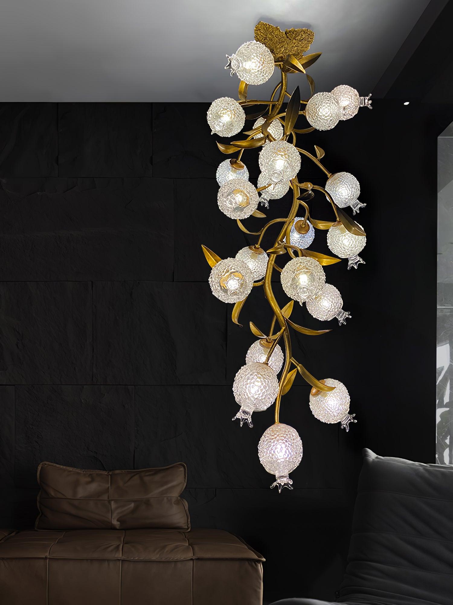 Pomegranate Brass Branch Chandelier - ∅ 19.7″ x H 51.2″ / Dia 50cm x H 130cmDark CopperCyranlamps