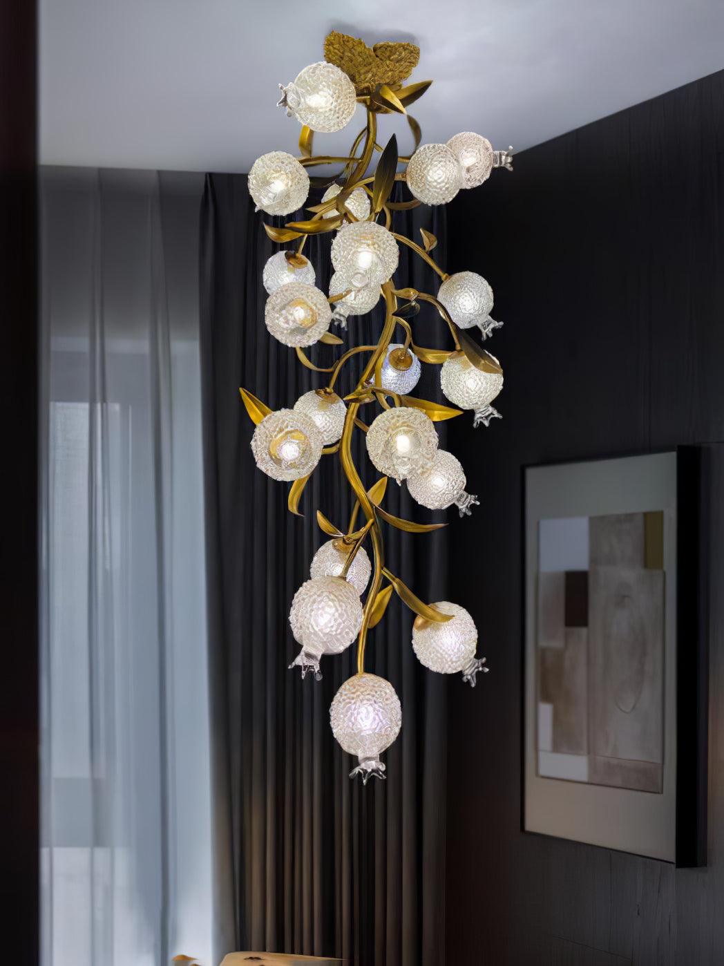 Pomegranate Brass Branch Chandelier - ∅ 19.7″ x H 51.2″ / Dia 50cm x H 130cmDark CopperCyranlamps