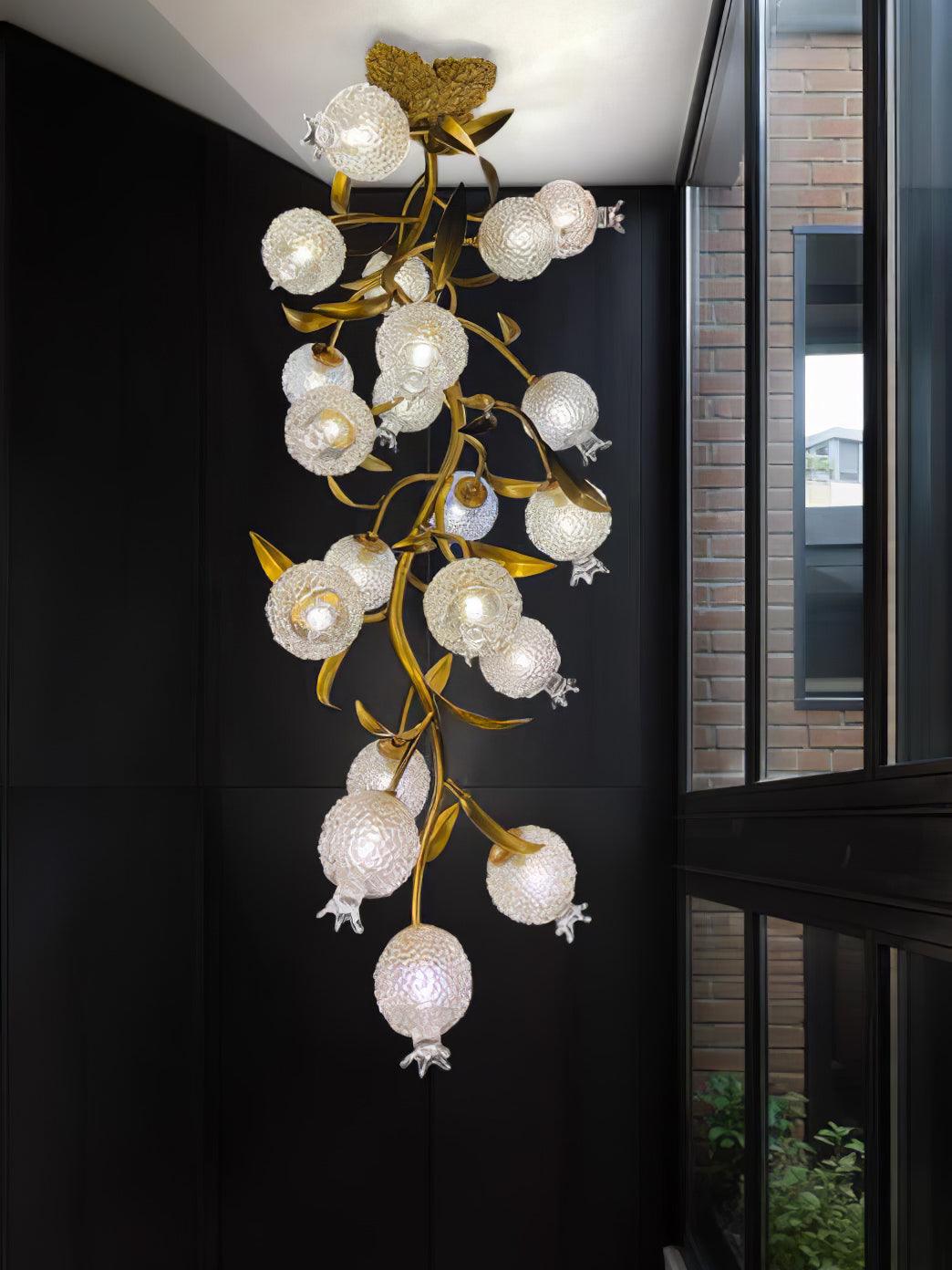 Pomegranate Brass Branch Chandelier - ∅ 19.7″ x H 51.2″ / Dia 50cm x H 130cmDark CopperCyranlamps