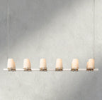 Puailace Fabric Shade Linear Chandelier - Cyran Lamps