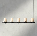 Puailace Fabric Shade Linear Chandelier - Cyran Lamps