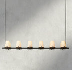 Puailace Fabric Shade Linear Chandelier - Cyran Lamps