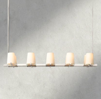 Puailace Fabric Shade Linear Chandelier - Cyran Lamps
