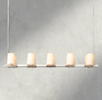 Puailace Fabric Shade Linear Chandelier - Cyran Lamps