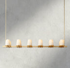 Puailace Fabric Shade Linear Chandelier - Cyran Lamps