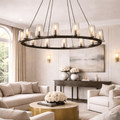 Puailace Round Chandelier - Cyran Lamps
