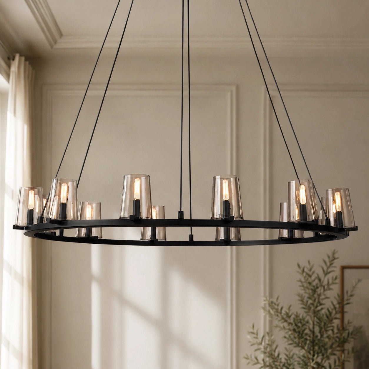 Puailace Round Chandelier - Cyran Lamps