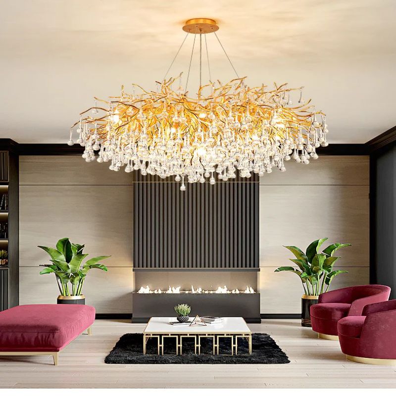 Rain Living Room Branch Chandelier - Cyran Lamps